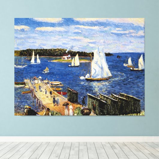Mahone Bay van William Glackens Canvas Afdruk (Insitu (Houten vloer))