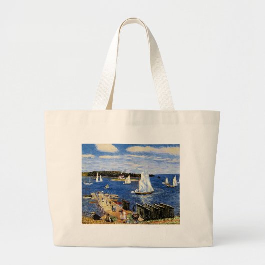 Mahone Bay van William Glackens Grote Tote Bag (Voorkant)
