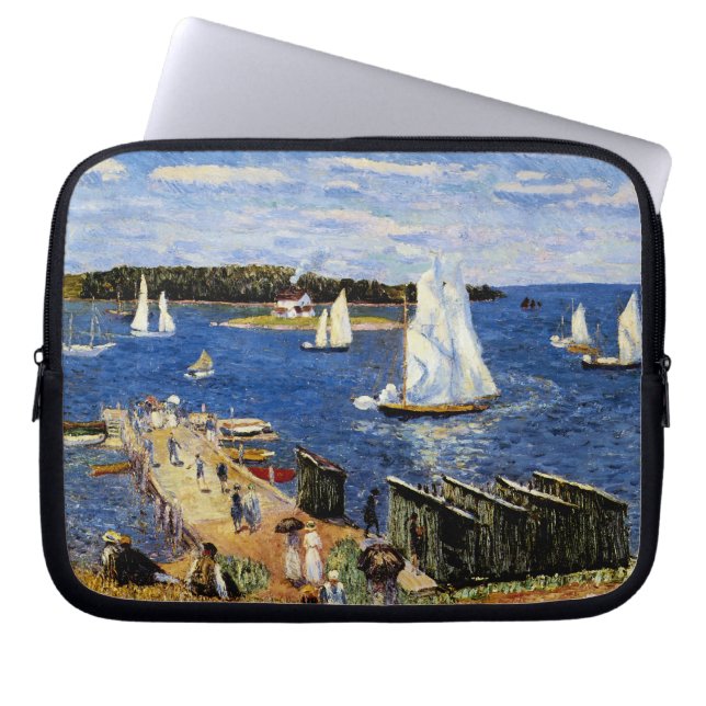 Mahone Bay van William Glackens Laptop Sleeve (Voorkant)