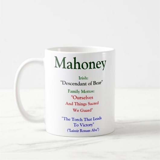 Mahoney mantel koffiemok (Links)