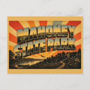 Mahoney State Park Nebraska River Bluffs Forest Briefkaart