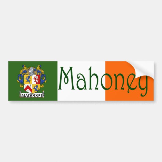 Mahoney Wapen Vlag Bumpersticker (Voorkant)