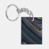 Mahonie Goudglans Obsidiaan Sleutelhanger (Voorkant Links)