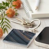 Mahonie Goudglans Obsidiaan Sleutelhanger (Voorkant Rechts)