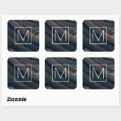 Mahonie goudschemer obsidiaan vierkante sticker (Vel)