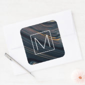 Mahonie goudschemer obsidiaan vierkante sticker (Envelop)