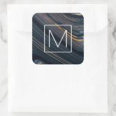 Mahonie goudschemer obsidiaan vierkante sticker (Tas)