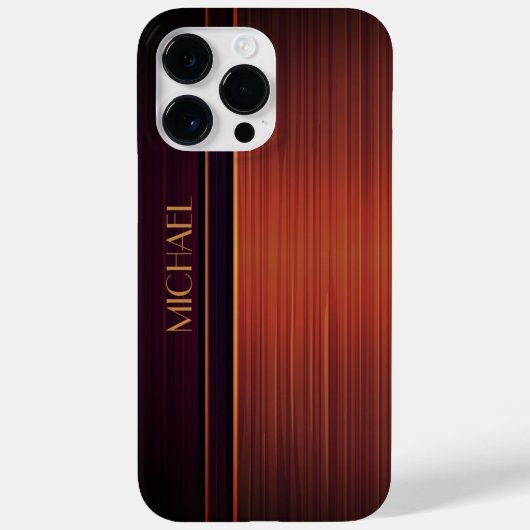 Mahonie Houtstructuur Stijl Gepersonaliseerde Naam Case-Mate iPhone Case (Achterkant)