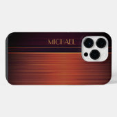 Mahonie Houtstructuur Stijl Gepersonaliseerde Naam iPhone Hoesje (Achterkant horizontaal)
