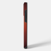 Mahonie Houtstructuur Stijl Gepersonaliseerde Naam iPhone Hoesje (Linkerkant)