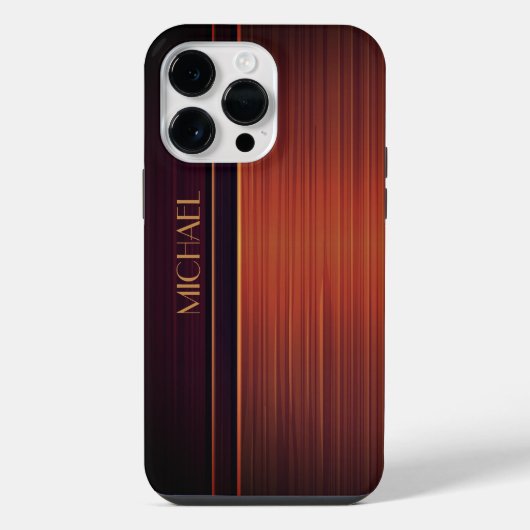 Mahonie Houtstructuur Stijl Gepersonaliseerde Naam iPhone Hoesje (Achterkant)