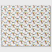 Mahonie Napolitaanse Mastiff Hond Verjaardag Cadeaupapier (Vlak)