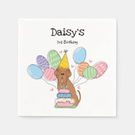 Mahonie Napolitaanse Mastiff Hond Verjaardagsfeest Servet