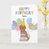 Mahonie Napolitaanse Mastiff Verjaardag Kaart (Gele Bloem)