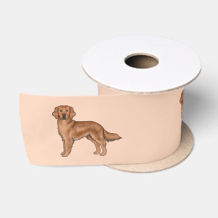 Mahonie Rood Goud Retriever Lieve Cartoon Honden Satijnen Lint