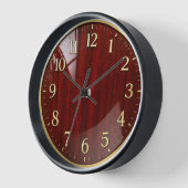 Mahonie Rood Houten sierklok (Hoek)