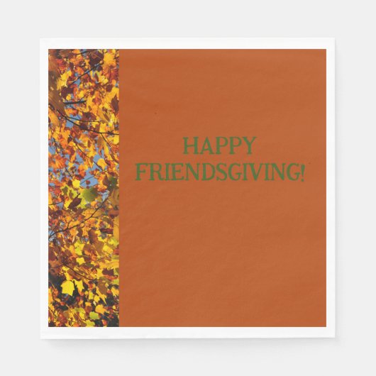 Mahonie verlaat Thanksgiving Friendsgiving Servet (Voorkant)