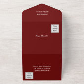 Mahonie Zonnebloem Herfst Bruiloft All In One Uitnodiging (Buitenkant)