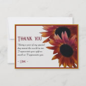 Mahonie Zonnebloem Verjaardag Bedankkaart (Voorkant)