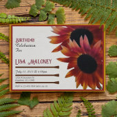 Mahonie Zonnebloem Verjaardag Uitnodiging