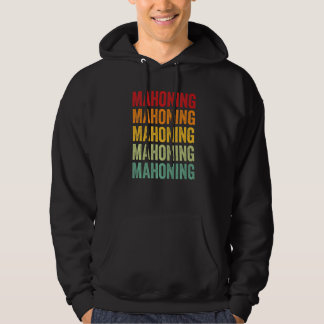 Mahoning County Ohio Rainbow Text Hoodie