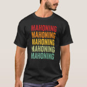 Mahoning County Ohio Rainbow Text T-shirt (Voorkant)