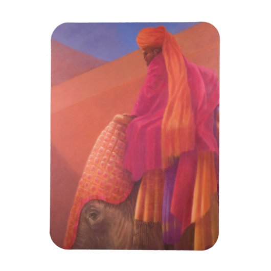 Mahout en Elephant Magneet (Verticaal)