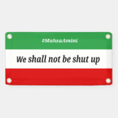 MahsaAmini - We zullen geen banner uit de mond hou (Horizontaal)