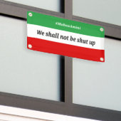 MahsaAmini - We zullen geen banner uit de mond hou (Buitenkant Gebouw)