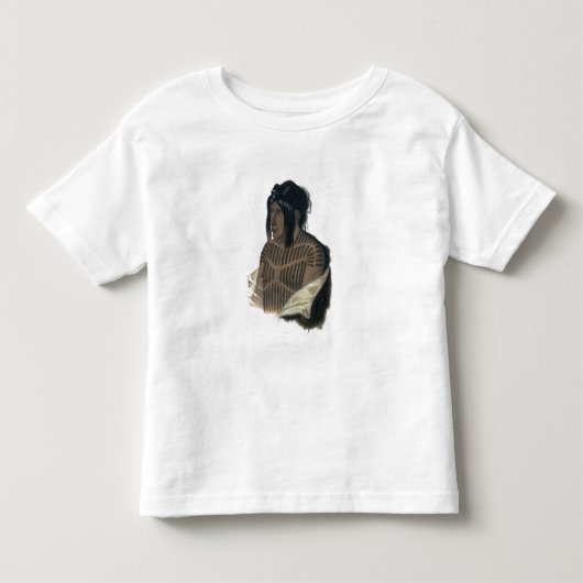 Mahsette-Kuiuab, hoofd van de Rode Indiërs, bord Kinder Shirts (Voorkant)