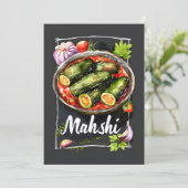 Mahshi Extravaganza محشيكسوا ب ا ذ ن ج ا ن Kaart (Staand voorkant)