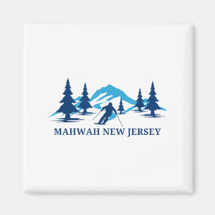 Mahwah New Jersey skioord skiën skiër  Magneet