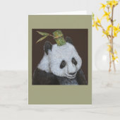 Mai het panda-wenskaart kaart (Gele Bloem)