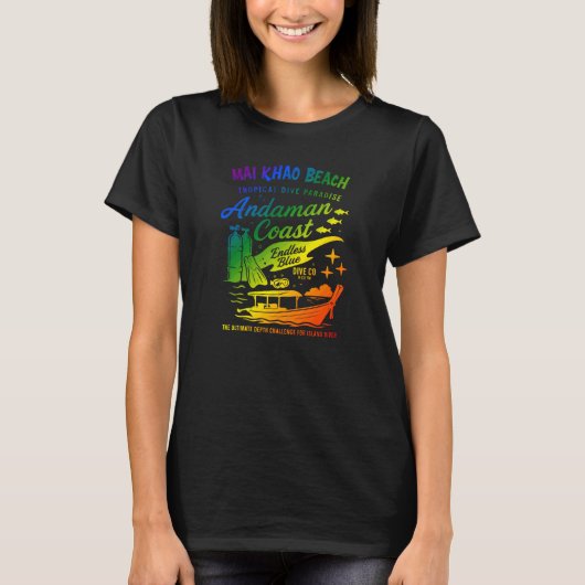 Mai Khao Beach Dive Adventure Andaman Coast T-shirt (Voorkant)
