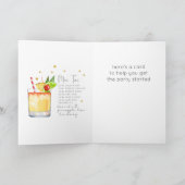 Mai Tai Cocktail 21e Happy Birthday Kaart (Binnen)