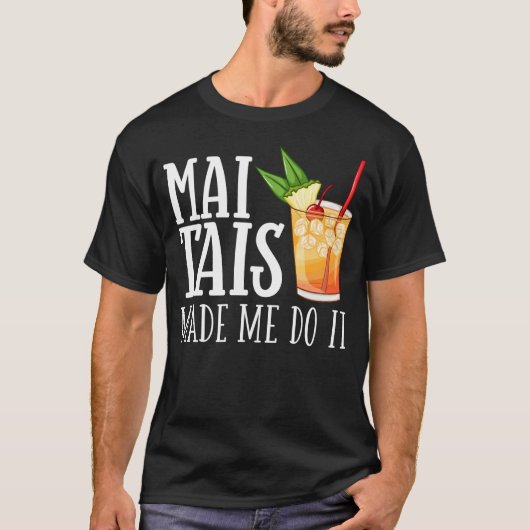 Mai Tai Cocktail Drink Recipe Mix Glass T-shirt (Voorkant)