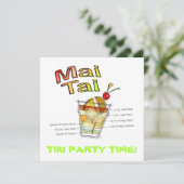 MAI TAI COCKTAIL RECIPE ART KAART (Staand voorkant)
