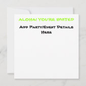 MAI TAI COCKTAIL RECIPE ART KAART (Achterkant)