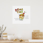 MAI TAI COCKTAIL RECIPE ART POSTERS & PRINTS (Keuken)