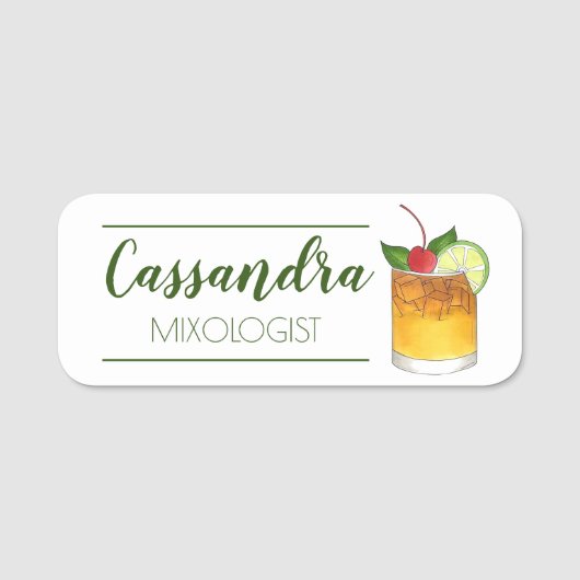 Mai Tai Hawaii Matai Hawaiian Tiki Bar Cocktail Naamplaatje (Voorkant)