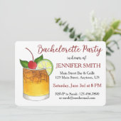 Mai Tai Hawaiian Cocktail Bachelorette Party Luau Kaart (Staand voorkant)