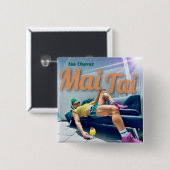 MAI TAI Hoesje Art Pin Vierkante Button 5,1 Cm (Voorkant /achterkant)
