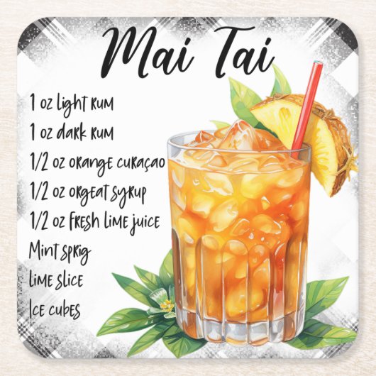Mai Tai Kartonnen Onderzetters (Voorkant)