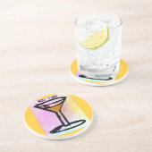 MAI TIME MAI TAI COCKTAIL PRINT ZANDSTEEN ONDERZETTER (Zijkant)