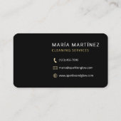 Maid and Cleaning Black Gold Professional Visitekaartje (Achterkant)