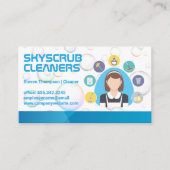 Maid | Cleaner Tool Equipment Visitekaartje (Voorkant)