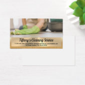 Maid Cleaning Floor | Goud metaal Visitekaartje (Bureau)