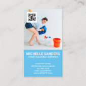 Maid Cleaning Gelukkig | QR-code Visitekaartje (Voorkant)