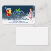 Maid Cleaning House and Cleaning Supplies Visitekaartje (Voorkant / Achterkant)