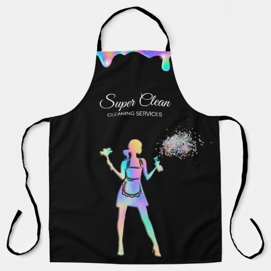 Maid Cleaning House Cleaning Services HOLOGRAPH Schort (Voorkant)